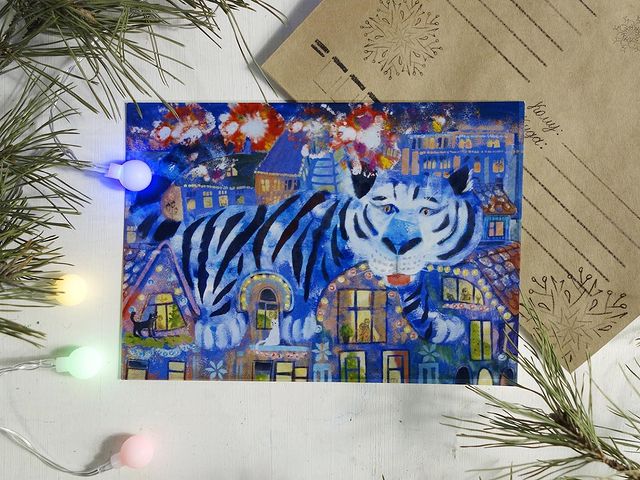 katy_peper_art в LOOKY. #символгода2022,#открытка,#postcard. Новый год уже идёт. ...