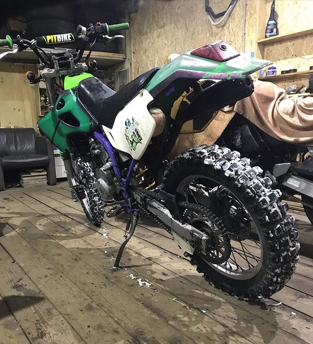aleshka_true_stunter в LOOKY. #kawasaki,#klx250,#эндуро,#мототоксикоз. Сделал себе ещё один...