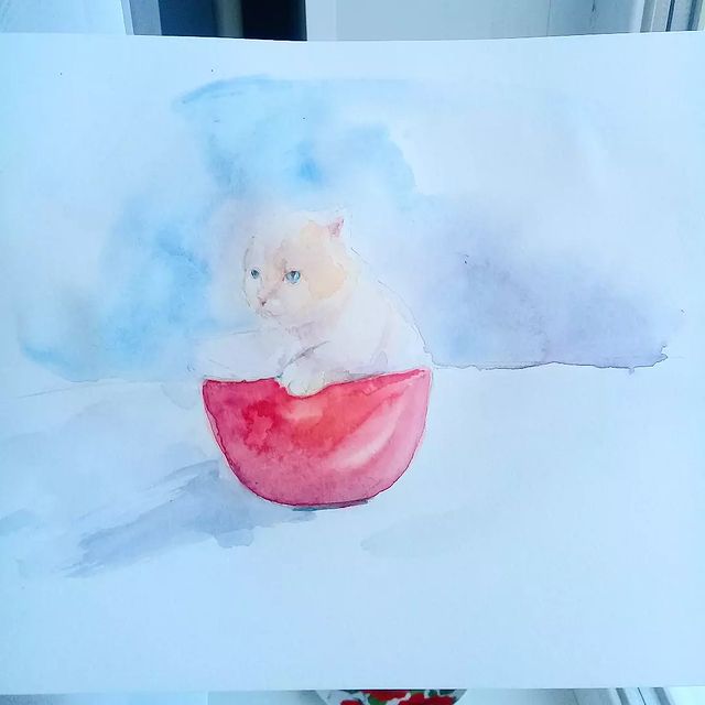 yushaart в LOOKY. #кошка,#кот,#котенок,#акварель,#рисунокакварелью,#животные,#cat,#animals,#animalart. #кошка #кот #котенок...