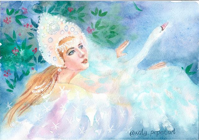 katy_peper_art в LOOKY. #portraitbattle_2,#illustration,#watercolor,#watercolorpainting,#postcard,#russianbeauty,#лебёдушка,#открытки,#русскаякрасавица,#иллюстратор,#иллюстрацияназаказ. Начался #portraitbat...