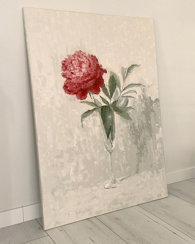 lena_shar_art в LOOKY. #floralart,#floralinspiration,#floralstilllife,#largepainting,#oilpainting,#stilllife,#interiorpainting,#impressionism,#peony,#peonyflower,#contemporaryart,#commissionpainting,#customartwork,#elenasharapova,#artgallery,#artofinstagram,#designerart. D IN RED (Peony in a...