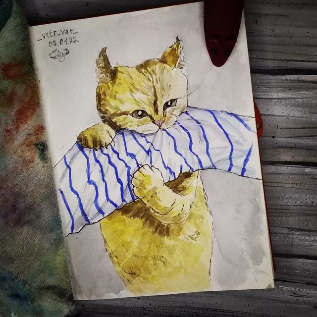 _n_vetr_ в LOOKY. #dari_art,#скетч,#sketch,#сднемрождения,#art,#drawing,#draw,#арт,#скетчкоты2_dariart. 🌆Скетчинг - техника...