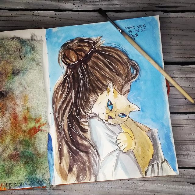_n_vetr_ в LOOKY. #скетчкоты2_dariart,#sketch,#art,#artwork,#artgallery,#dari_art,#скетч,#скетчинг,#кот,#cat,#котики,#скетч,#арт. Третий урок марафона...