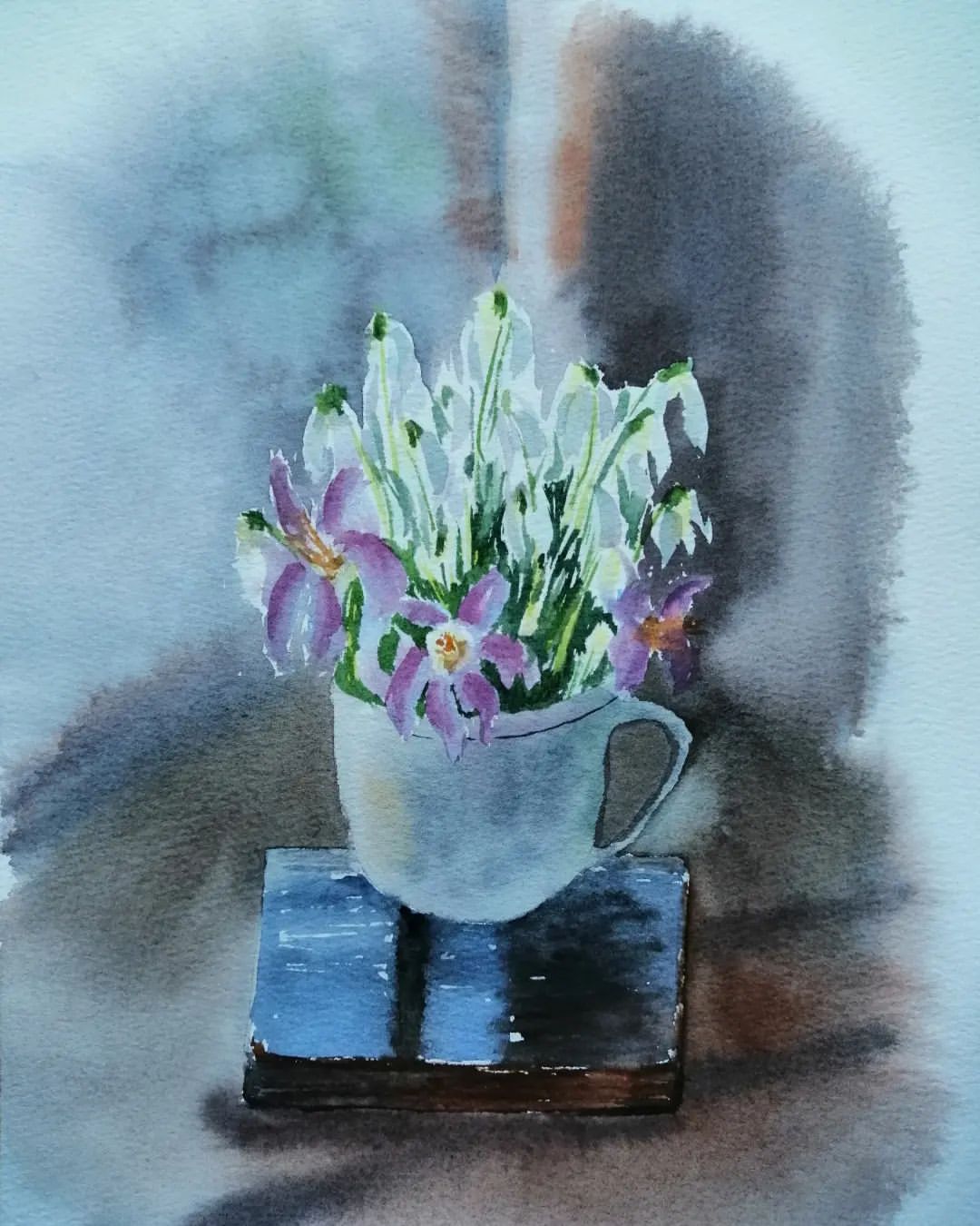 anna_m_handmade in LOOKY. #watercolorart,#art,#учусьрисовать,#мечтай_и_рисуй,#most_art01_зарядка,#акварельнаязарядка,#акварель,#акварельныйэтюд,#зима. Спасибо за медитатив...