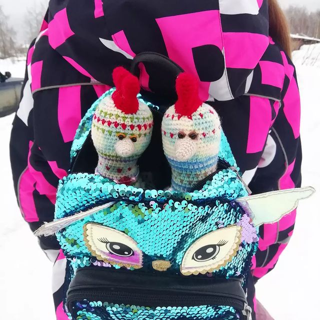 pim_pam_pompon в LOOKY. #amigurumis,#курочка,#жаккард,#hapoybirthday,#toystagram,#mytoys,#амигуруми,#игрушкикрючком. Куда идём мы с Пятач...