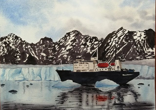 anna_m_handmade в LOOKY. #watercolorart,#art,#watercolor,#акварель,#акварельныйэтюд,#учусьрисовать,#мечтай_и_рисуй,#художник_онлайн. Продолжаю курс "Аркт...