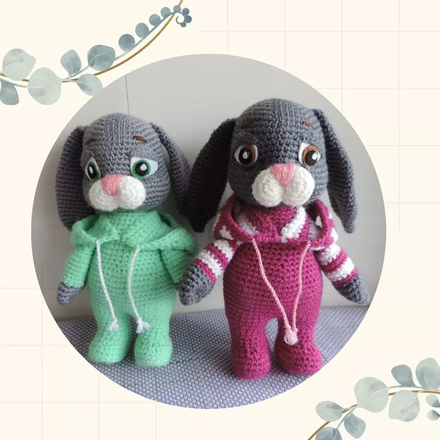 pim_pam_pompon в LOOKY. #амигуруми,#amigurumis,#rabbit,#toy,#игрушкикрючком,#ручнаяработа,#handmade. Крольчатки в пидаика...