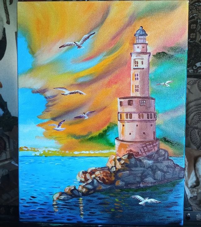 mana_tyata в LOOKY. #масло,#живописьмаслом,#живопись,#маяканива,#маяк,#моиработы,#oilpaint,#oilpainting,#холст,#холстмасло. Маяк на мысе Анива. ...