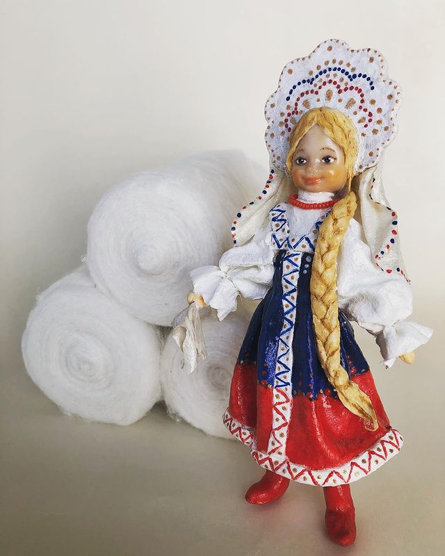 svetaarthome в LOOKY. #русскаякрасавица#игрушканаелку#ручнаяработа#русскийстиль#ватнаяигрушка. Моя любимица❤️ в чес...