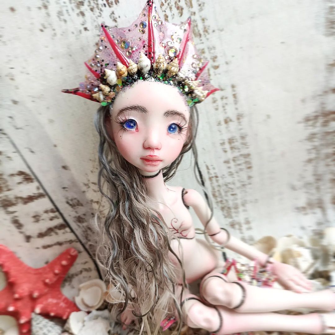 ekaterina__morozova_dolls in LOOKY. #ручгаяработа,#коллекционнаякукла,#интерьернаякукла,#хендмейд,#бжд,#бждкукла,#ооак,#handmade,#polimerclaydoll,#porceliandoll,#porcelian,#ooakdoll,#ooak. Моя морская девочка ...