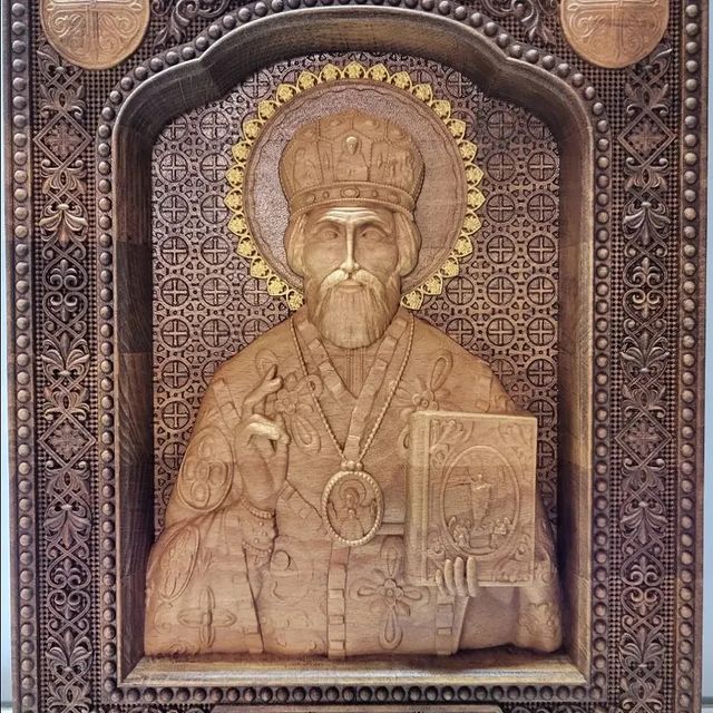 Анатолий в LOOKY. . Резная икона "Никола...