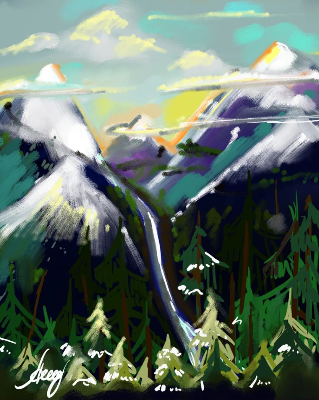 alina_yur.evna в LOOKY — Рисую горы которых не существует

#landscapes, #mountains, #