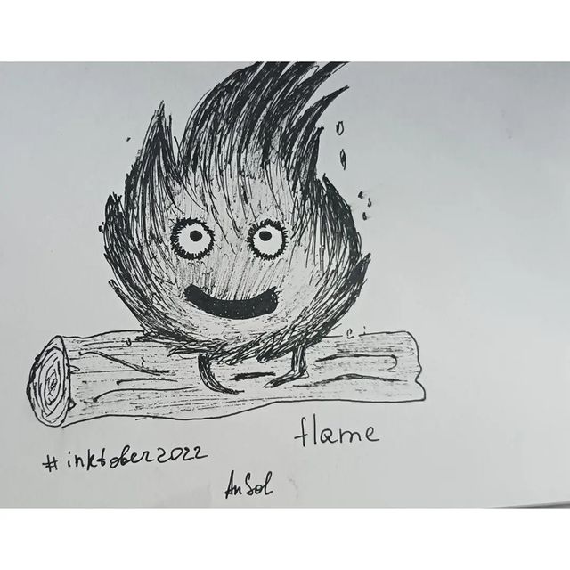 nastiasolkina в LOOKY. #inctober2022day5,#inctober2022,#inktober,#inktober2022,#inktoberrussia2020. День 5, тема flame- ...