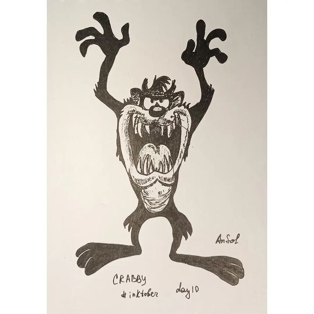 nastiasolkina в LOOKY. #inktoberrussia2022,#inktober,#inktoberrussia2022day10,#inktober2022day10. День 10, тема crabby...