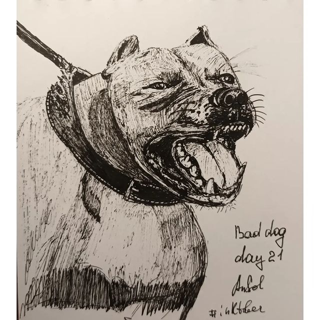 nastiasolkina в LOOKY. #inktoberrussia2022day21,#inctober2022,#inktoberrussia2022,#inktober,#inktoberrussia,#baddog. День 21, тема bad do...