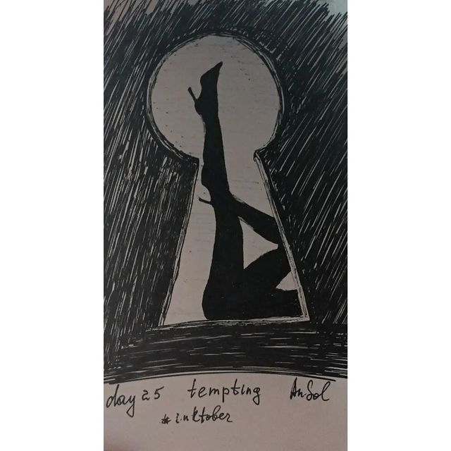 nastiasolkina в LOOKY. #inktoberrussia2022day25,#inktober2022,#inktoberrussia2022,#inktoberrussia,#inktober. День 25, тема tempti...