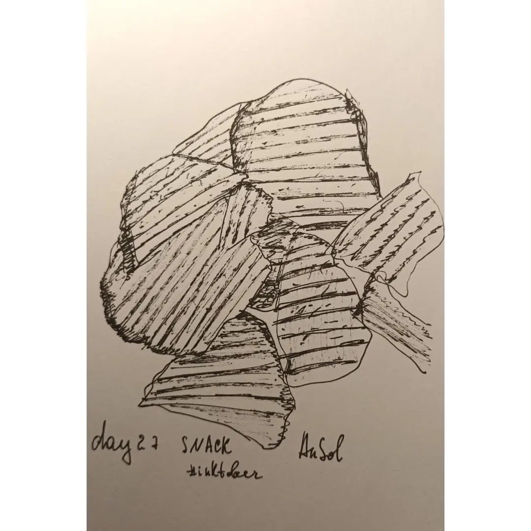 День 27, тема snack - закуска. Чипсы. Рифленые.
#inktoberrussia2022day27 #inktober2022 #inktoberrussia2022 #inktoberrussia #inktober