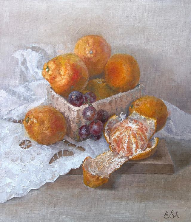 lena_shar_art в LOOKY. #tangerines,#grape,#stilllife,#art,#painting,#fruit,#newyear,#christmas,#nature,#oil,#oiloncanvas,#gift,#contemporaryart,#commissionart,#commission,#природа,#фрукты,#мандарины,#виноград,#новыйгод,#натюрморт,#живопись,#реализм,#искусство,#подарок,#картинамаслом,#назаказ,#картинаназаказ,#картина,#elenasharapova. Мандарины и виноград...