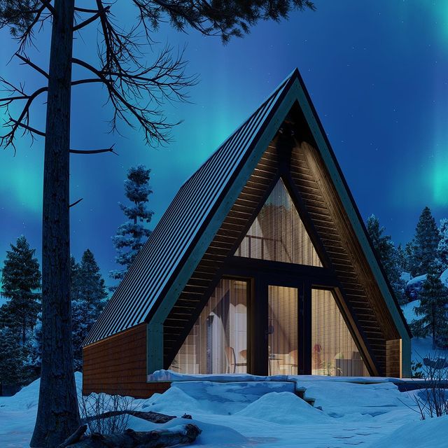 s_v_e_tsokola в LOOKY. #aframe,#aframecabin,#aframehouse,#каркасныедома. Визуализация A-Frame...
