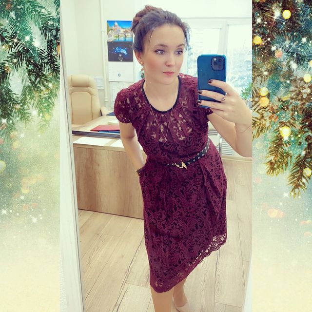 buyanovamaria в LOOKY. #newyear,#christmasmood,#happiness,#happynewyear,#deepred,#dress. NewYear mood #newyea...
