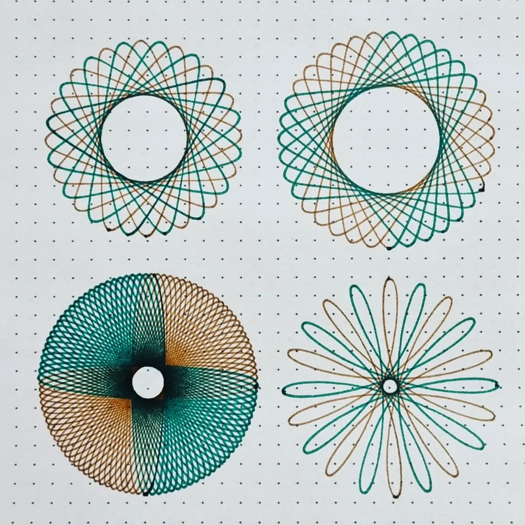 #spirograph #spirography #berlingo #green #brown #блокнотвточку