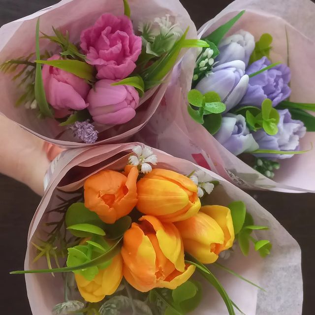 na.dezhda3 в LOOKY. #мылоручнойработы. Букеты тюльпанов из ...