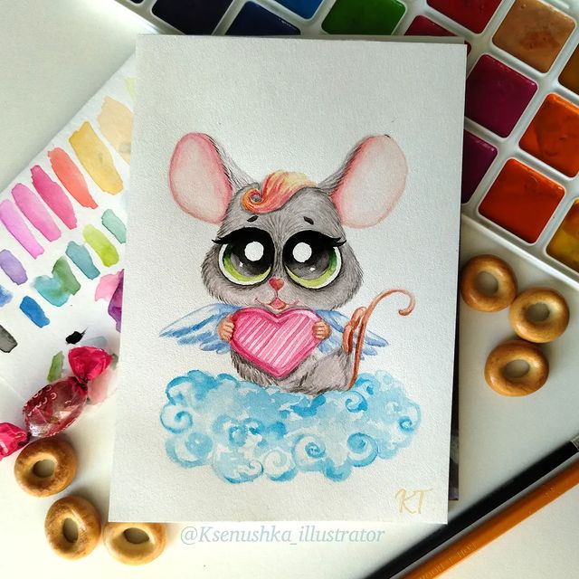 ksu.vladuhina в LOOKY. #иллюстрации#акварель#@yanetskaya_art#детская. Заниматься любимым д...
