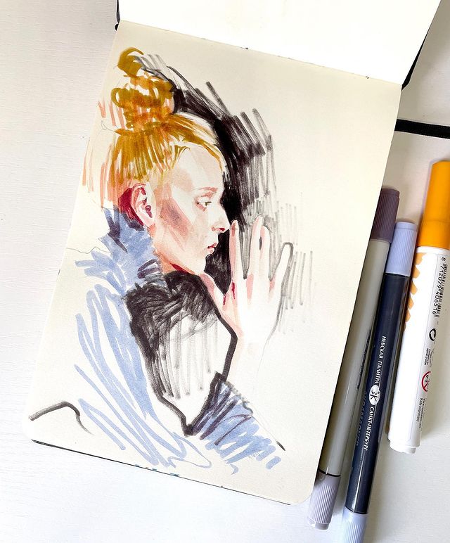 myaso.art в LOOKY. #fashionsketch,#fashionillustration,#fashionsketchbook,#voguesketchbook,#fashionportrait,#portraitart,#illustrazionedimoda,#иллюстратормосква,#illustratorsoninstagram,#패션일러스트,#artistsillustrations,#модныйскетч,#mixedmedia,#mysketchbook. Портретные скетчи ма...