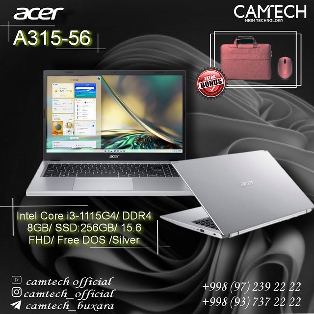 camtech_computers в LOOKY. #acer,#acercomputer,#acercomputer,#asus,#lenova,#hpcomputer,#buxara,#tashkent,#samarqand,#asus,#asuscomputer,#hp,#hpcomputer,#aser. 💻👉 ACER A315-56

�...