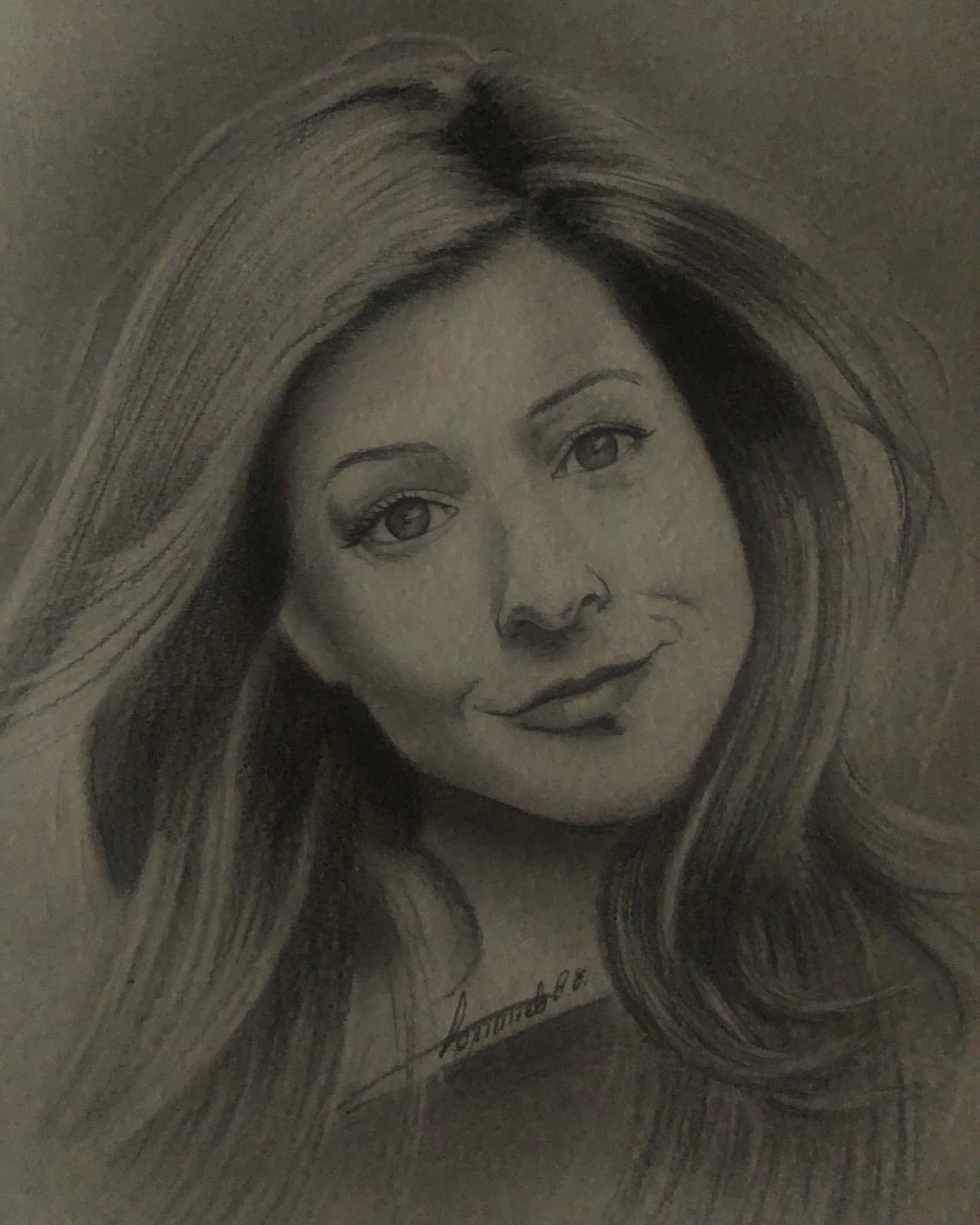 fomichev.8 в LOOKY — Alyson Hannigan. American actress. Pencil. Format A3 (30x40s