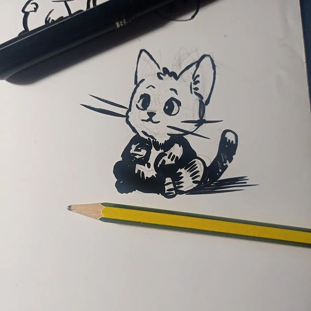 downfisher в LOOKY. #sketch,#doodle,#scribble,#drawing,#kitten,#catart,#illustration,#art,#sketchbook,#pencildrawing,#animals,#petart,#cute,#blackandwhite,#artoftheday,#arttherapy. And now there is a h...