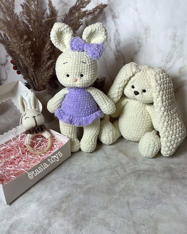 tasia.toys в LOOKY. #игрушка,#игрушкакрючком,#подарокребенку,#подарокна8марта,#ручнаяработа,#ручнаяработаназаказ. Ванильные зайчата В ...