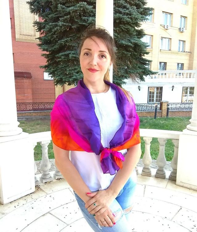 silkparadis в LOOKY. . Шарфик ручного краше...
