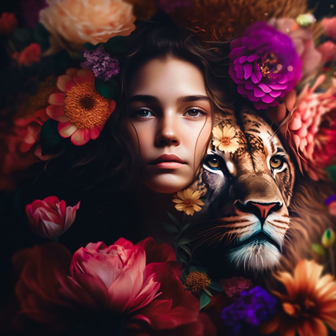 @marrtdesign 

#photoshop 
#photomanipulation 
#flowers 
#leon 
#digitalart 
#creative 
#collage 
#newart 
#nature 
#animal 
#girl