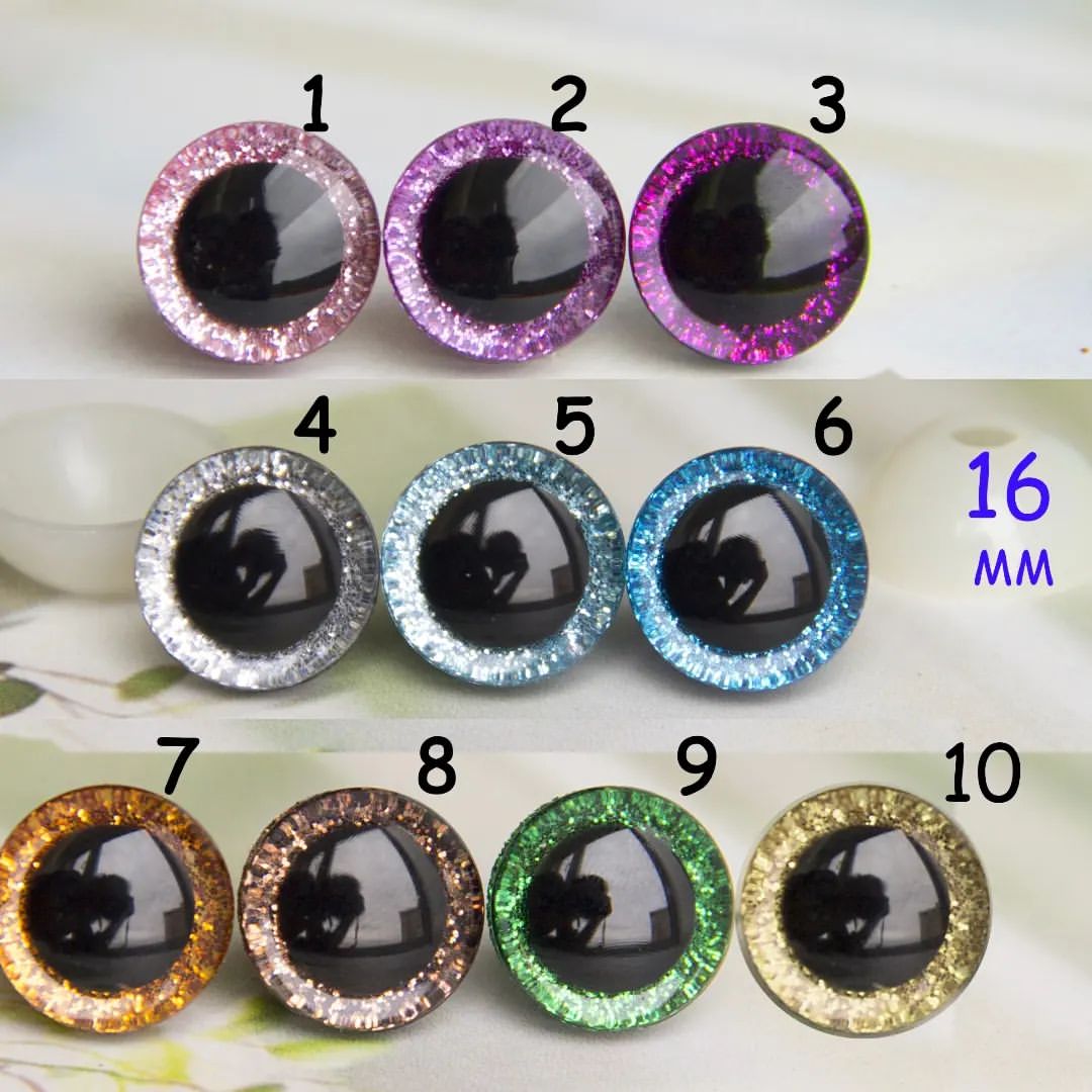 ogor.eyes в LOOKY — Глазки с блеском 16 мм, винтовые, трапециевидные, с заглушка