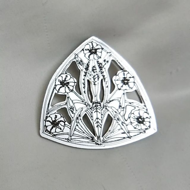 marycream_handmade в LOOKY. . Зеркальная брошь "Цв...