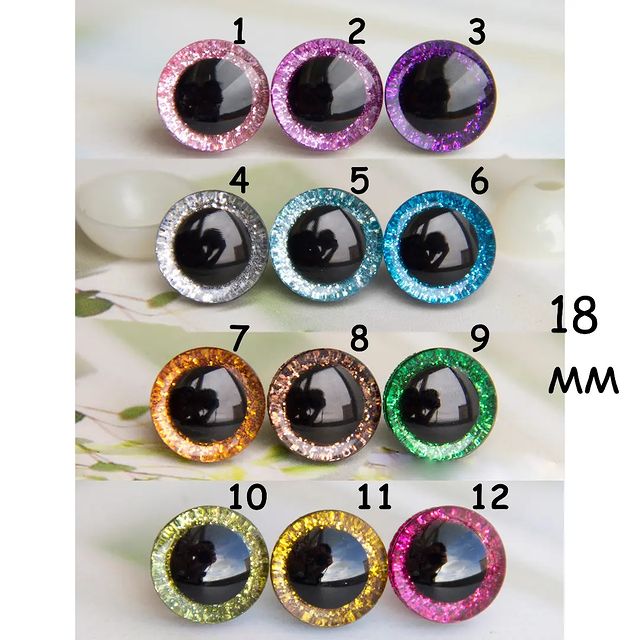 ogor.eyes в LOOKY. #фурнитурадляамигуруми,#глазкисискоркой,#глазкисблеском,#игрушкиручнойработы. Глазки с блеском 18 ...