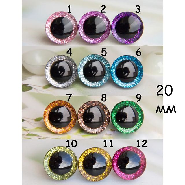 ogor.eyes в LOOKY. #фурнитурадляамигуруми,#глазкисискоркой,#глазкисблеском,#игрушкиручнойработы. Глазки с блеском 20 ...