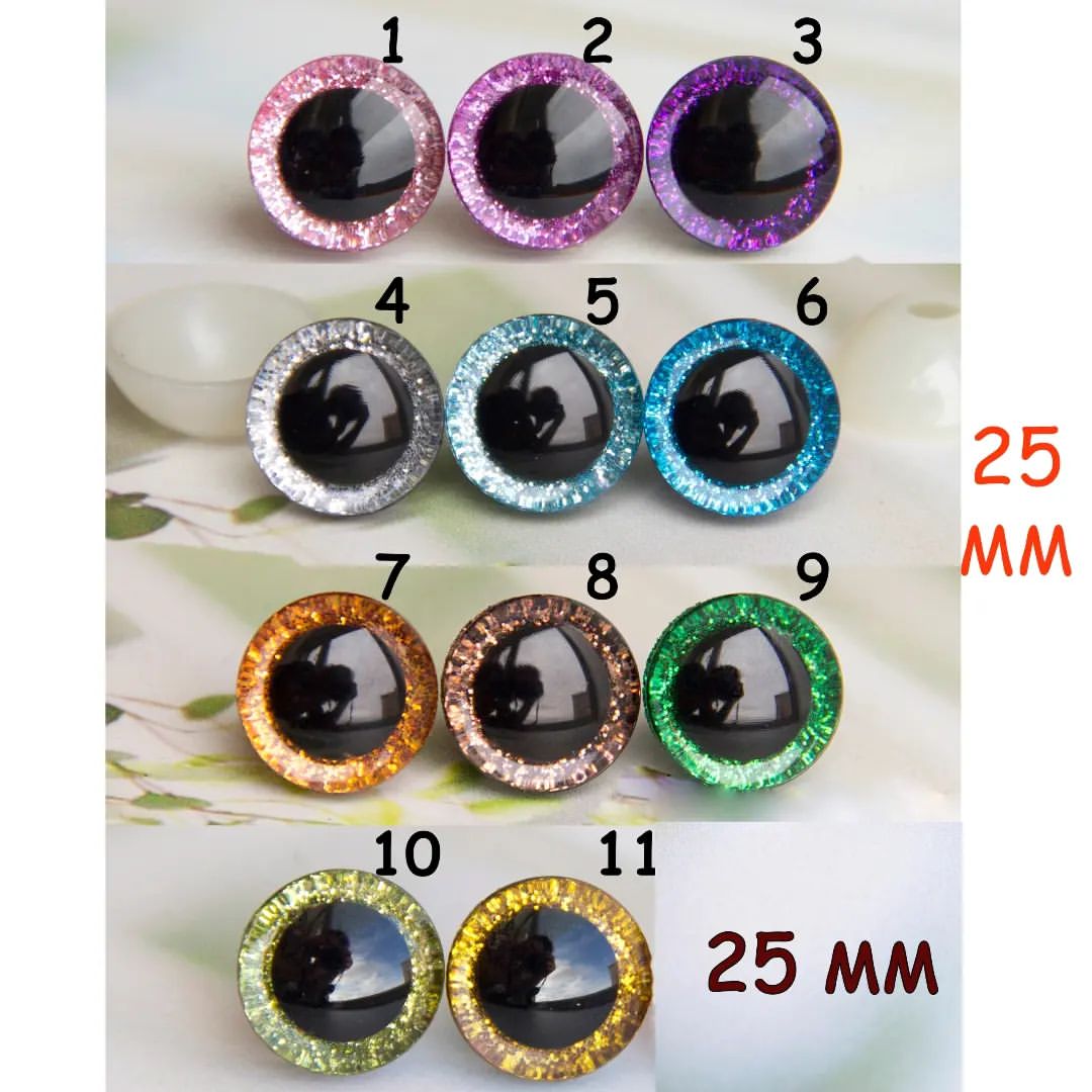 ogor.eyes в LOOKY — Глазки с блеском 25 мм, винтовые, трапециевидные, с фиксатор