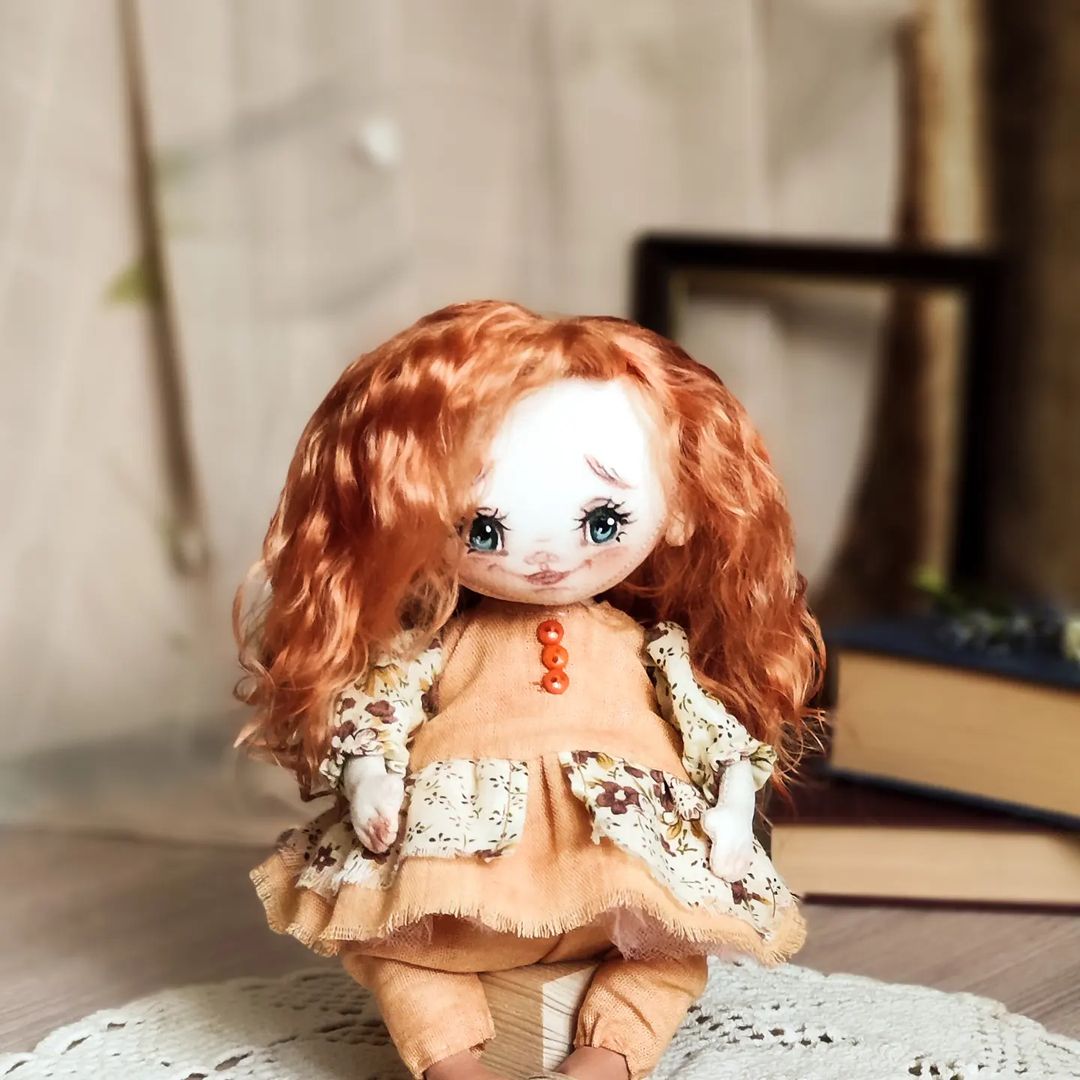 lysova_dolls в LOOKY — Текстильная кукла.В технике грунтованный текстиль. Набита оп
