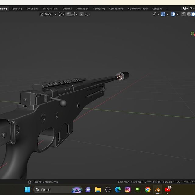 Murad_qafarzade_3d в LOOKY. #3d,#3dweapon,#blender,#modeling,#3dartist,#3dgun,#hardwork,#skill. AWp Weapon #3d #3dwe...