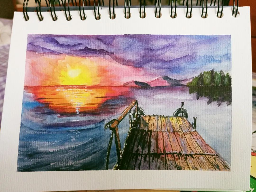 elen_glass in LOOKY. . Причал. Рисунок аква...