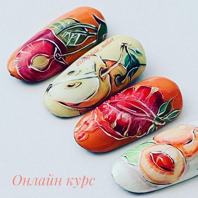 verbitskaia_nailart в LOOKY. #дизайнногтей,#ногтидизайн,#дизайнгельлаками,#дизайнфрукты,#фруктынаногтях,#фруктыгельлаком,#рисуемнаногтях,#мастерманикюра,#мастеркласс,#онлайнкурсы. 🔵 ОНЛАЙН КУРСА «Фру...