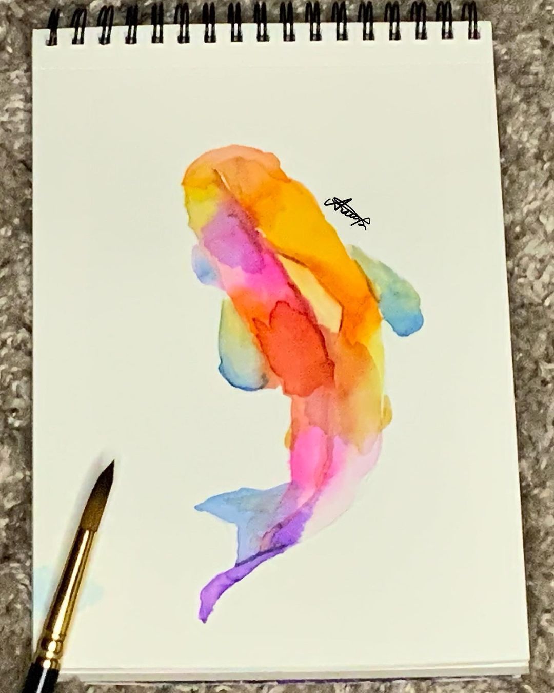 koi fish are soooo cute, have u ever seen them in real life?? this was extremly satisfying to paint, hopefully these results will satisfy you tooo! 
.
.
.
#koifish #koifishart #koifishpainting #watercolorpainting #watercolorart #watercolorillustrations #lgbtartist #akiraartdemon