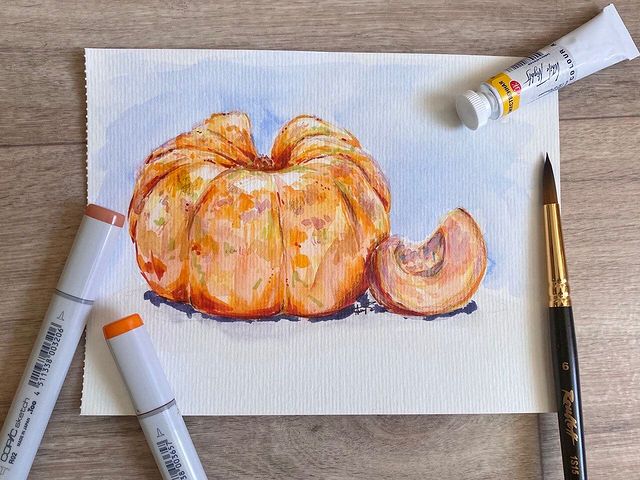 akira в LOOKY. #watercolormarkers,#markerart,#markerdrawing,#markersketch,#markersketching,#akiraartdemon,#artistsupport,#colorfulart,#pumpkin,#pumpkinart,#artwork🎨,#originalart,#originalartwork,#stilllife,#stilllifepainting,#watercolorillustration. HAPPY HALLOWEEN! 
no...