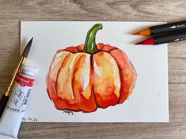 akira в LOOKY. #watercolours,#watercolorpainting,#watercolorillustration,#watercolormarkers,#watercolorstilllife,#watercolorsketch,#aquarelle,#akiraartdemon,#aquarellepainting,#watercolorbrushpens,#artezabrushpens,#halloweenfood,#arttutorial,#artistssupportingartists. ANNND PUMKIN TRIO IS...