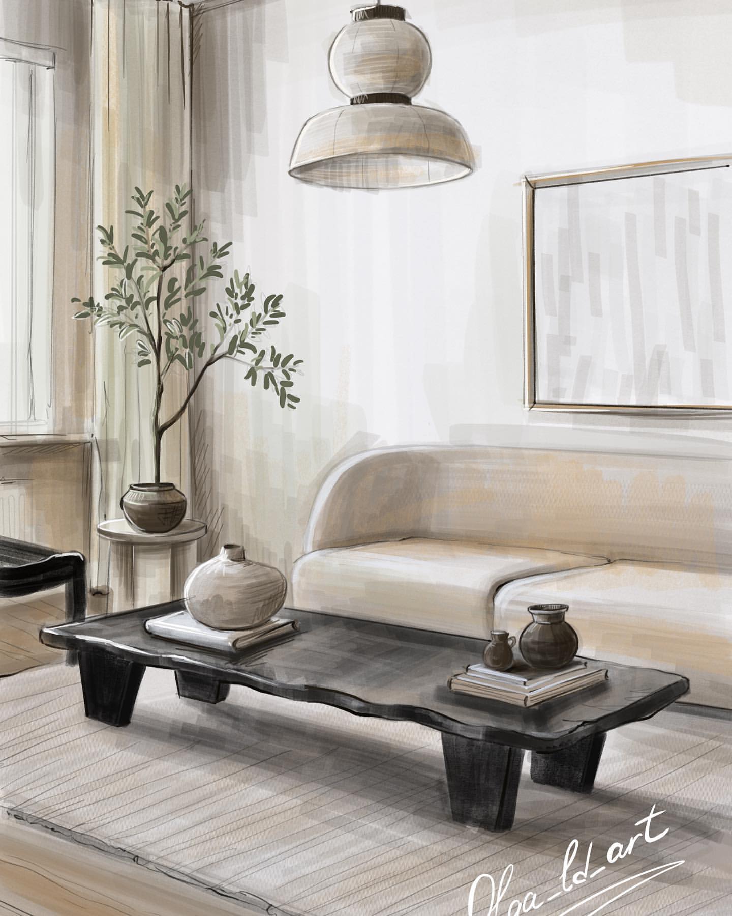 olga_landscape_art в LOOKY. . День 3. Белый интерь...