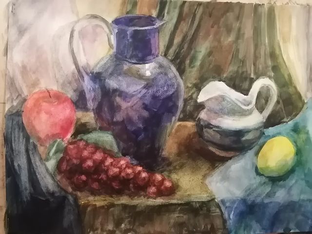 mariamileshkina в LOOKY. #натюрморт,#акварель,#живопись,#painting. #натюрморт #акварель...