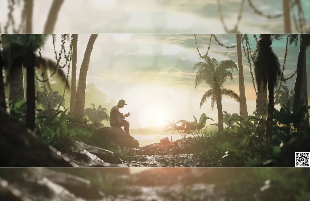 #cgi #cg #cgart #blender3d #blender #summer #sunset #tropical