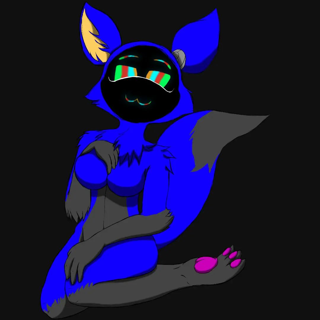 #art #furry #protogen #female #krita

Finally drawn my brother's OC as a sexy fox protogen girl! (check out his channel, Muzrik) 

It was a tough one, especially with my humanoid body drawing skills, which I finally improved. 

BTW, as her face she uses display (as every protogen does), and by default her face is blue, while it is only rainbow-ish only with "bright" feelings, like rage, happyness, lust, and etc.